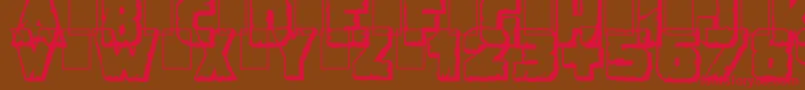 DemolitionCrackShadow Font – Red Fonts on Brown Background