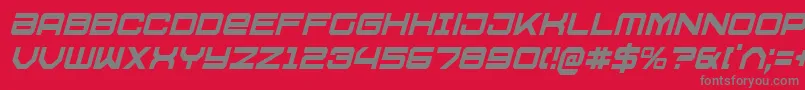 U.S.S.DallasCondensedItalic Font – Gray Fonts on Red Background