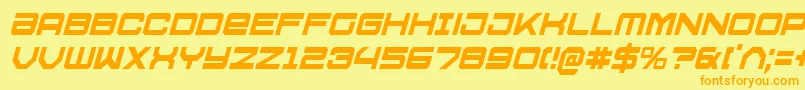 U.S.S.DallasCondensedItalic Font – Orange Fonts on Yellow Background