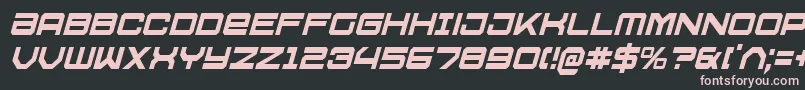 U.S.S.DallasCondensedItalic Font – Pink Fonts on Black Background