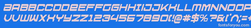 Шрифт U.S.S.DallasCondensedItalic – розовые шрифты на синем фоне