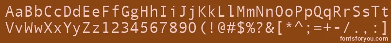 Шрифт QuicktypeIiMono – розовые шрифты на коричневом фоне