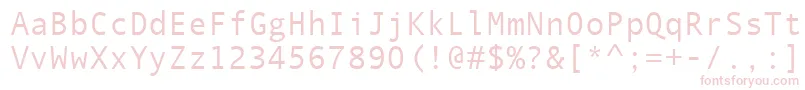 QuicktypeIiMono Font – Pink Fonts on White Background