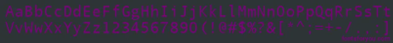 フォントQuicktypeIiMono – 黒い背景に紫のフォント