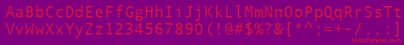 fuente QuicktypeIiMono – Fuentes Rojas Sobre Fondo Morado