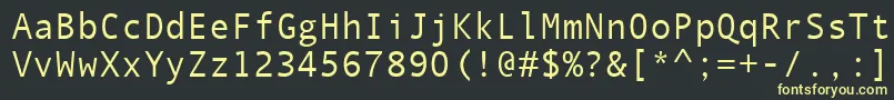 fuente QuicktypeIiMono – Fuentes Amarillas Sobre Fondo Negro