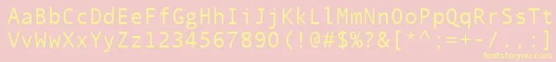 QuicktypeIiMono Font – Yellow Fonts on Pink Background
