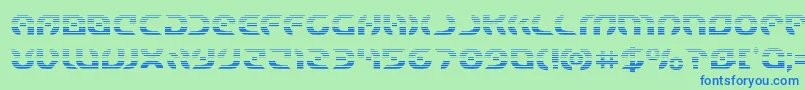 Starfightergrad Font – Blue Fonts on Green Background