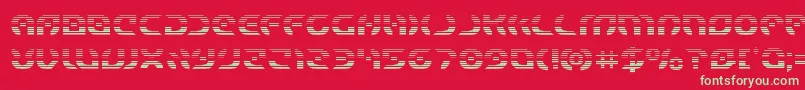 フォントStarfightergrad – 赤い背景に緑の文字