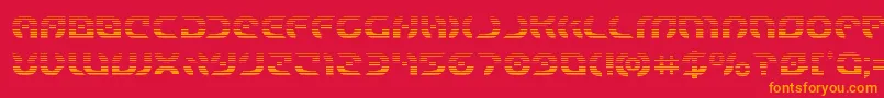 Starfightergrad Font – Orange Fonts on Red Background