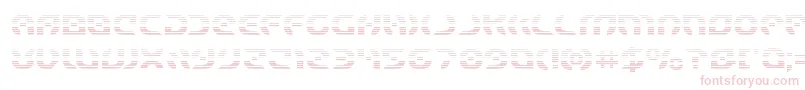 フォントStarfightergrad – 白い背景にピンクのフォント