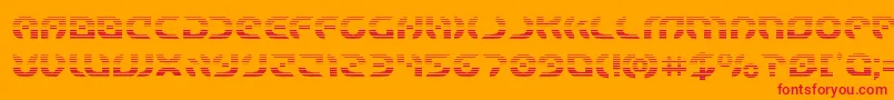 Starfightergrad Font – Red Fonts on Orange Background