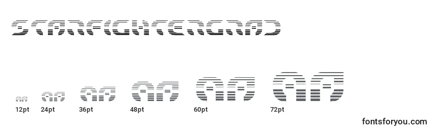 Размеры шрифта Starfightergrad