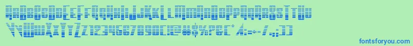 Vindicatorgrad-fontti – siniset fontit vihreällä taustalla