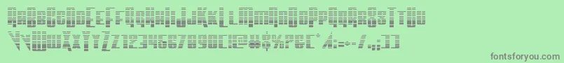 フォントVindicatorgrad – 緑の背景に灰色の文字