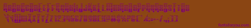 Vindicatorgrad-fontti – violetit fontit ruskealla taustalla