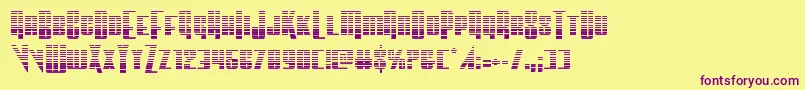 フォントVindicatorgrad – 紫色のフォント、黄色の背景