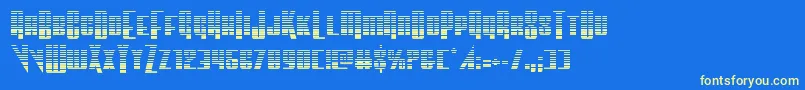 Vindicatorgrad-fontti – keltaiset fontit sinisellä taustalla