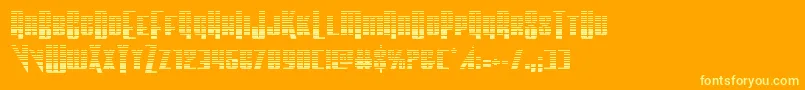 Vindicatorgrad-fontti – keltaiset fontit oranssilla taustalla