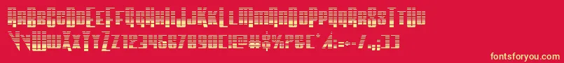 Vindicatorgrad-fontti – keltaiset fontit punaisella taustalla