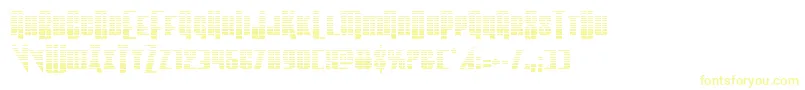 Fonte Vindicatorgrad – fontes amarelas em um fundo branco