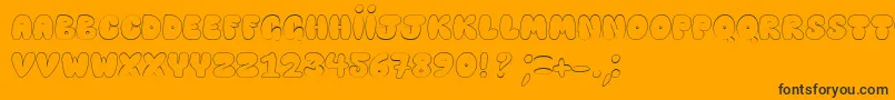 HappyBrownCat Font – Black Fonts on Orange Background