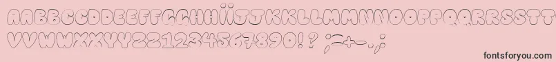 HappyBrownCat Font – Black Fonts on Pink Background