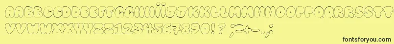 HappyBrownCat Font – Black Fonts on Yellow Background