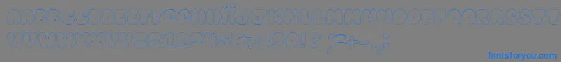 HappyBrownCat Font – Blue Fonts on Gray Background
