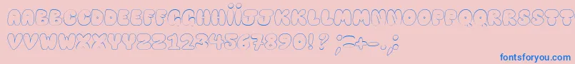 HappyBrownCat Font – Blue Fonts on Pink Background