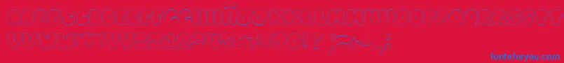 HappyBrownCat Font – Blue Fonts on Red Background