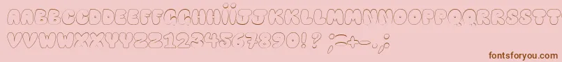 HappyBrownCat Font – Brown Fonts on Pink Background