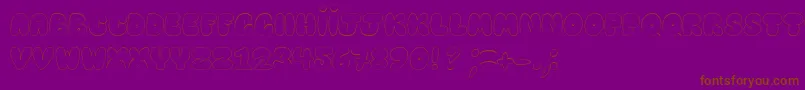 HappyBrownCat Font – Brown Fonts on Purple Background