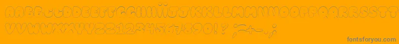 HappyBrownCat Font – Gray Fonts on Orange Background