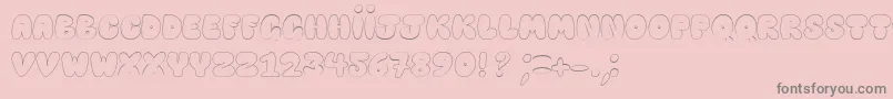 HappyBrownCat Font – Gray Fonts on Pink Background