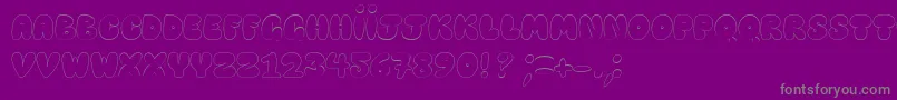 Saiba mais sobre a fonte HappyBrownCat Fonte HappyBrownCat – fontes cinzas em um fundo violeta