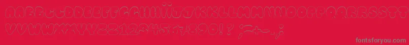 HappyBrownCat Font – Gray Fonts on Red Background