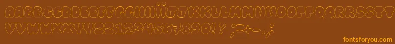 HappyBrownCat Font – Orange Fonts on Brown Background