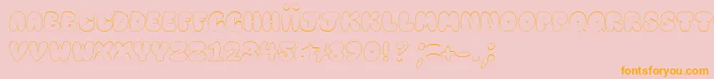 HappyBrownCat Font – Orange Fonts on Pink Background