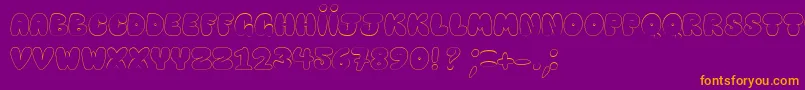 HappyBrownCat Font – Orange Fonts on Purple Background