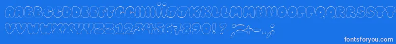 HappyBrownCat Font – Pink Fonts on Blue Background