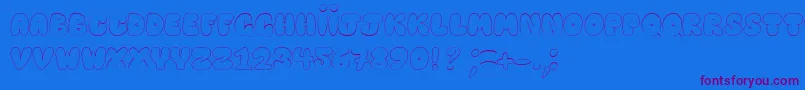 HappyBrownCat Font – Purple Fonts on Blue Background