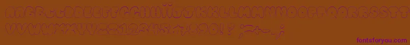En savoir plus sur la police HappyBrownCat Police HappyBrownCat – polices violettes sur fond brun