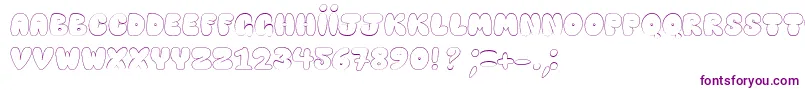 HappyBrownCat Font – Purple Fonts on White Background