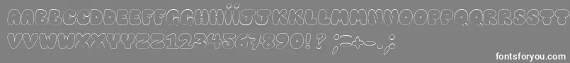 HappyBrownCat Font – White Fonts on Gray Background