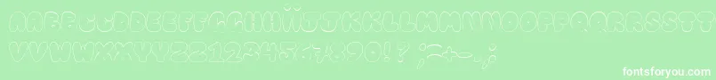 HappyBrownCat Font – White Fonts on Green Background