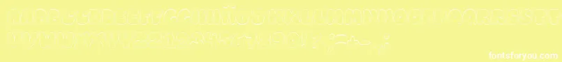 HappyBrownCat Font – White Fonts on Yellow Background