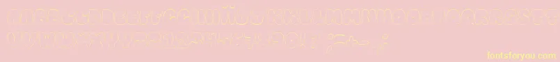 HappyBrownCat Font – Yellow Fonts on Pink Background