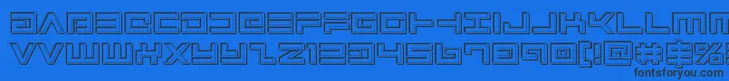 Avengerengrave Font – Black Fonts on Blue Background
