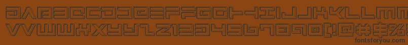 Avengerengrave-fontti – mustat fontit ruskealla taustalla